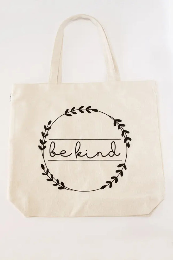 "Be Kind" Tote Bag - 100% Cotton - Handmade in Haiti Vi Bella