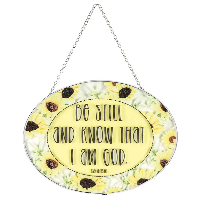 Be Still And Know Suncatcher Oval Dicksons Inc