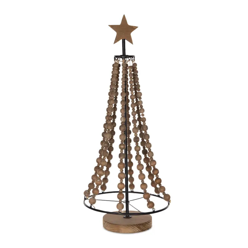 Beaded Wood Holiday Tree Melrose International