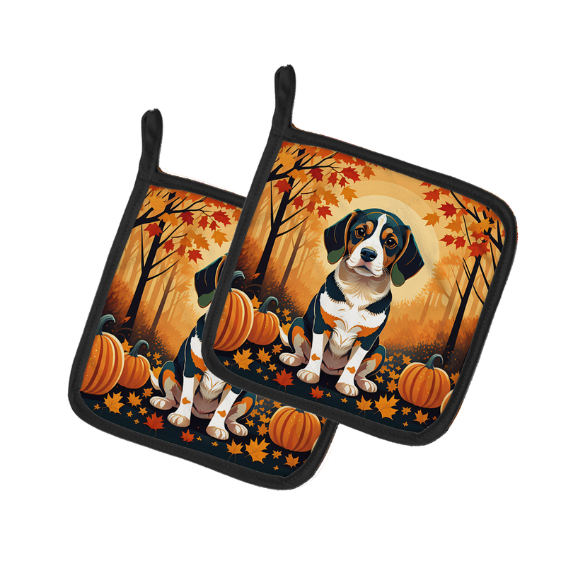 Beagle Fall Pair of Pot Holders Caroline's Treasures
