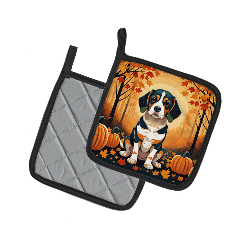 Beagle Fall Pair of Pot Holders Caroline's Treasures