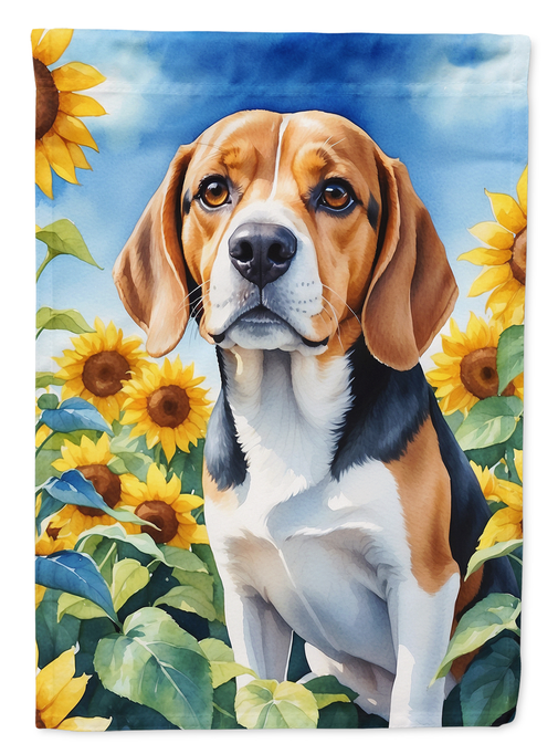 Beagle in Sunflowers Garden Flag Caroline's Treasures