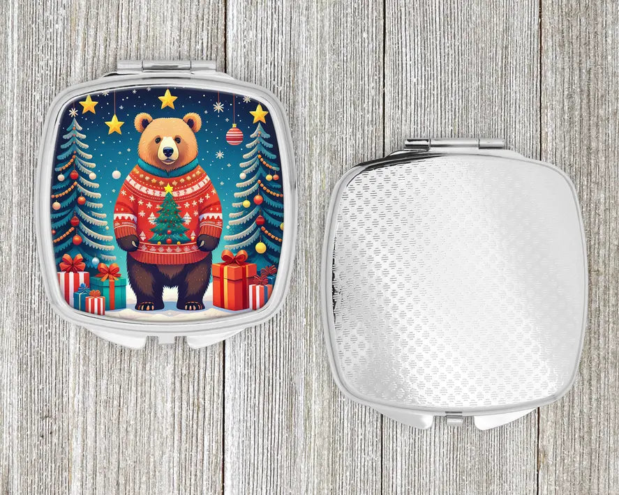 Bear Christmas Compact Mirror Caroline's Treasures