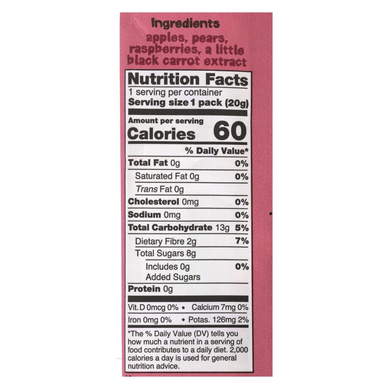 Bear Real Fruit Yoyo Snack - Raspberry - Case Of 6 - 3.5 Oz. Bear