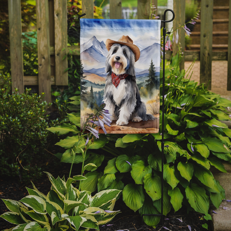 Bearded Collie Cowboy Welcome Garden Flag Caroline's Treasures