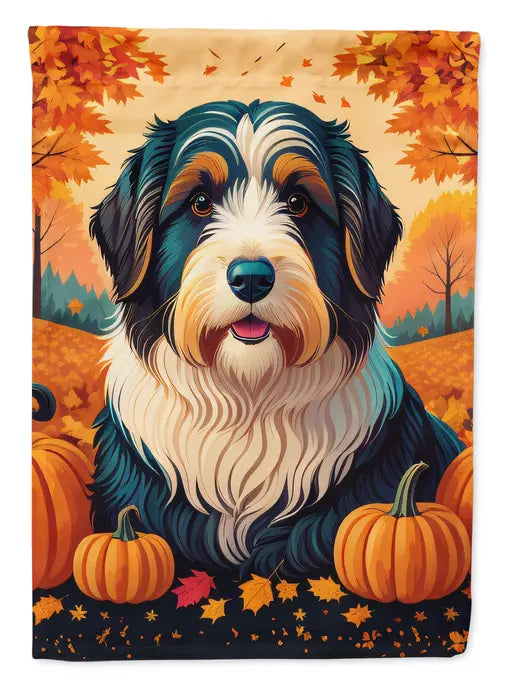 Bearded Collie Fall Garden Flag Caroline's Treasures