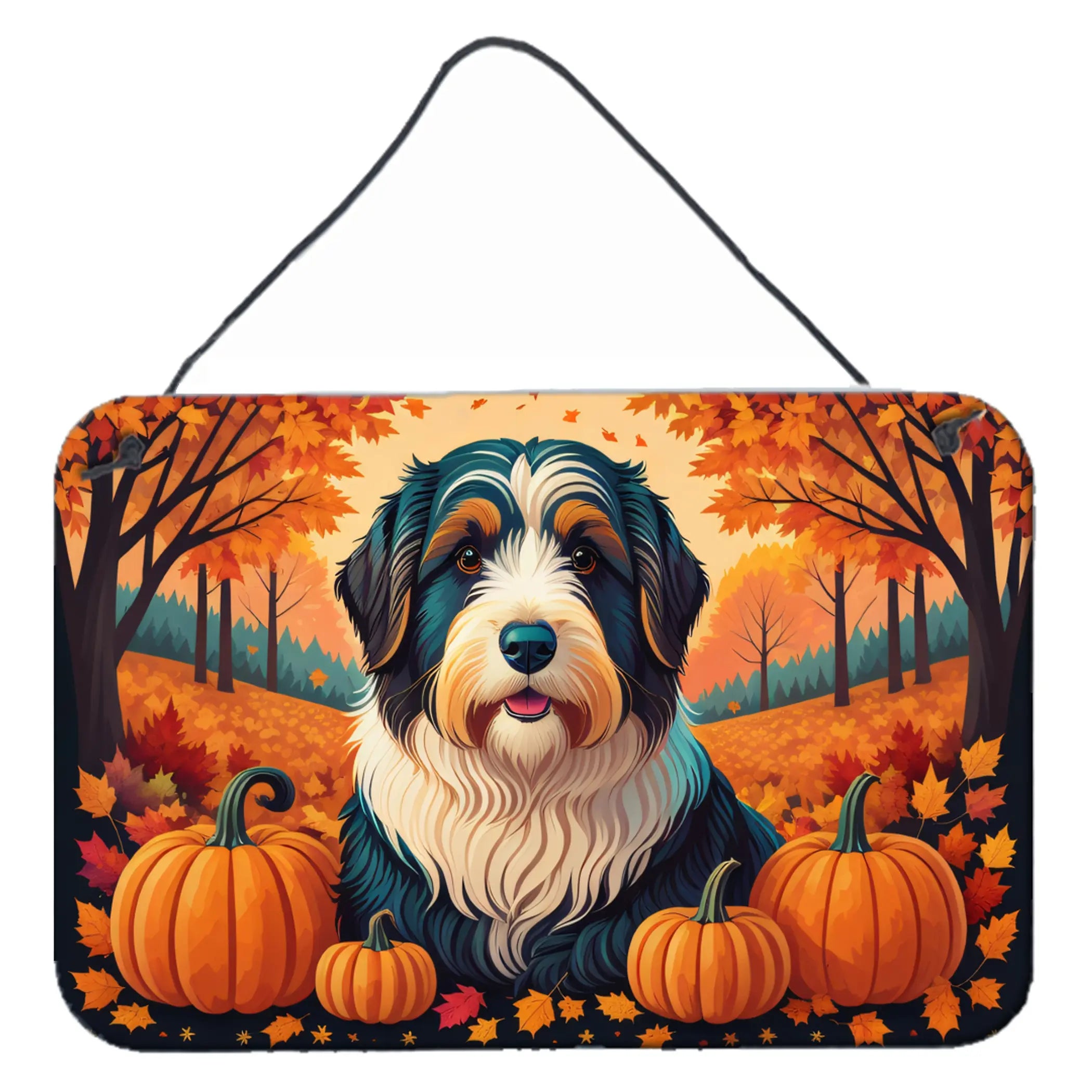 Bearded Collie Fall Wall or Door Hanging Prints Caroline's Treasures