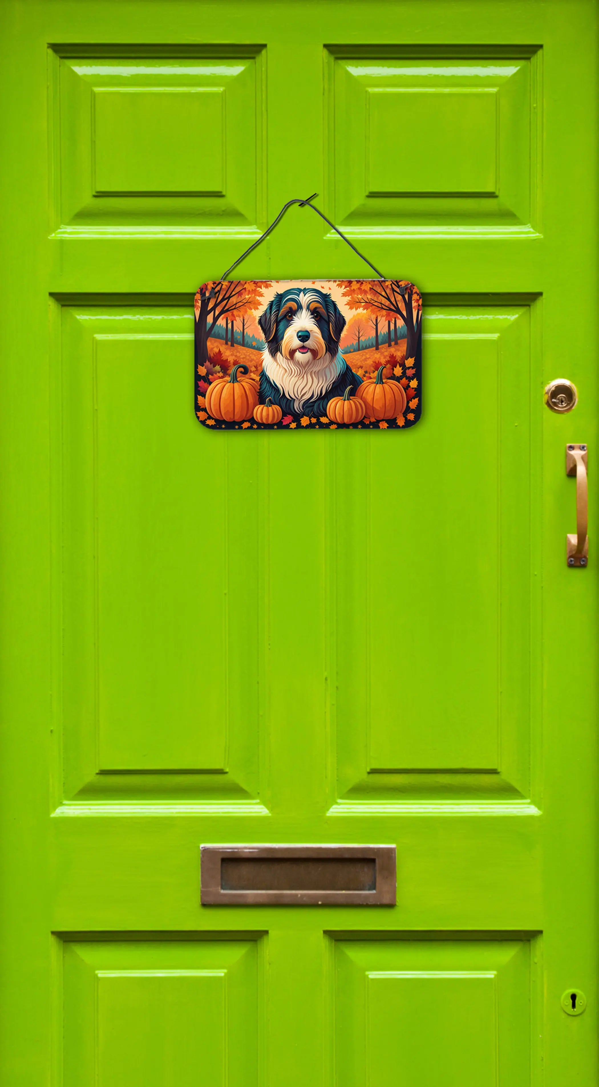 Bearded Collie Fall Wall or Door Hanging Prints Caroline's Treasures