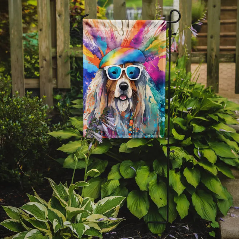 Bearded Collie Hippie Dawg Garden Flag Caroline's Treasures