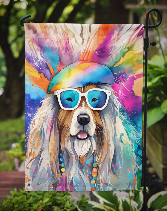 Bearded Collie Hippie Dawg Garden Flag Caroline's Treasures
