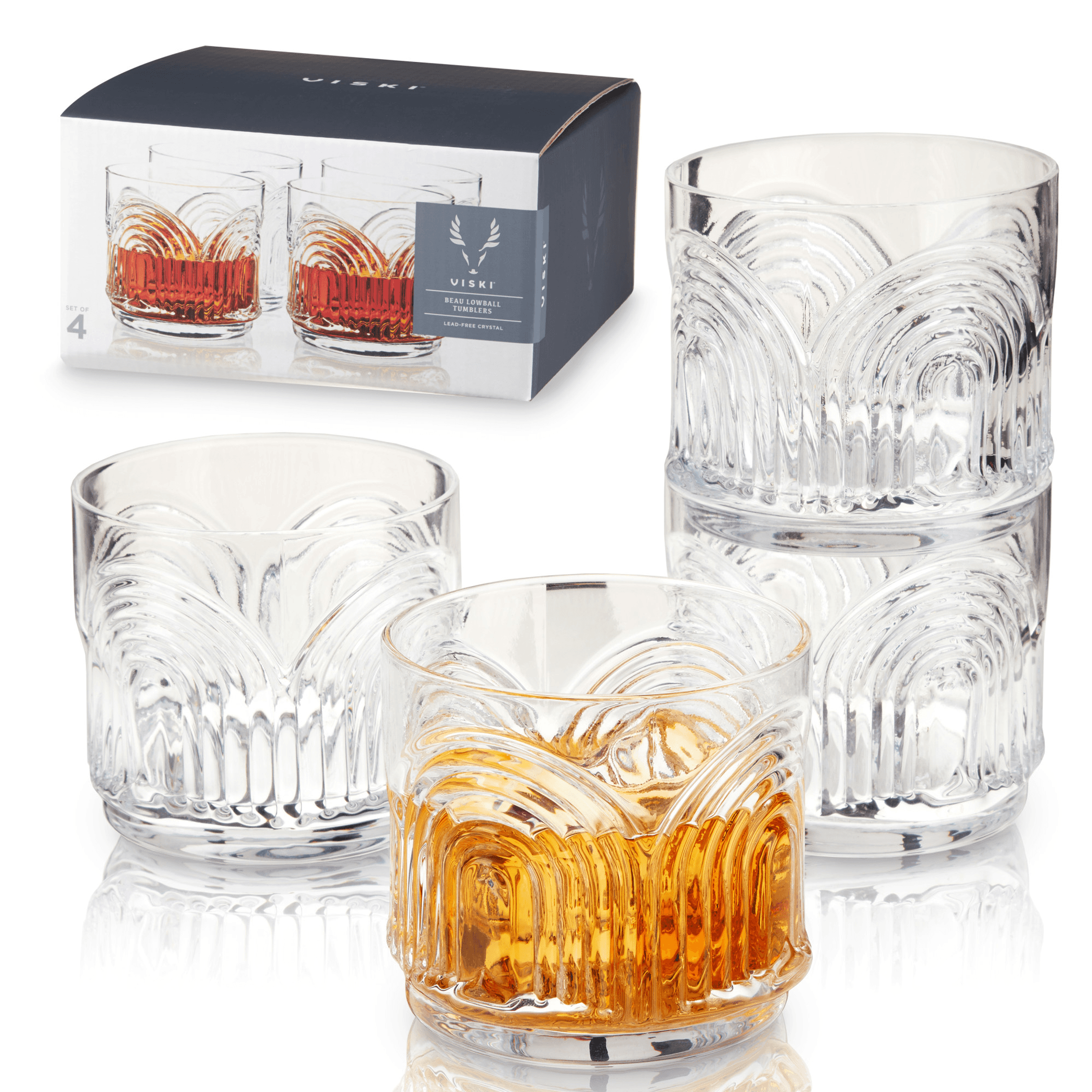 Beau Lowball Tumblers set of 4 by Viski Viski