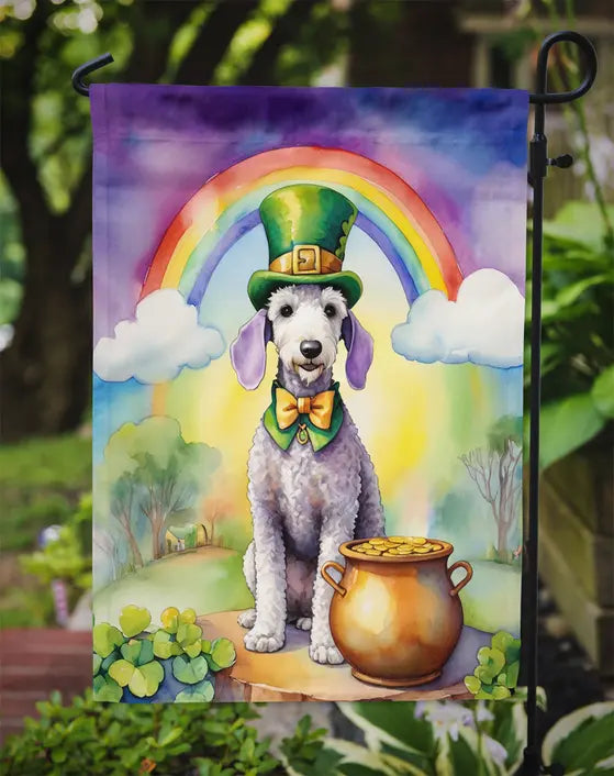 Bedlington Terrier St Patrick's Day Garden Flag Caroline's Treasures
