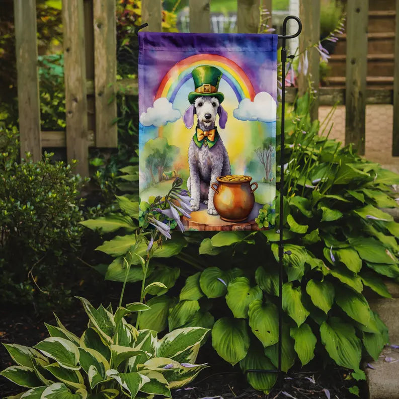 Bedlington Terrier St Patrick's Day Garden Flag Caroline's Treasures
