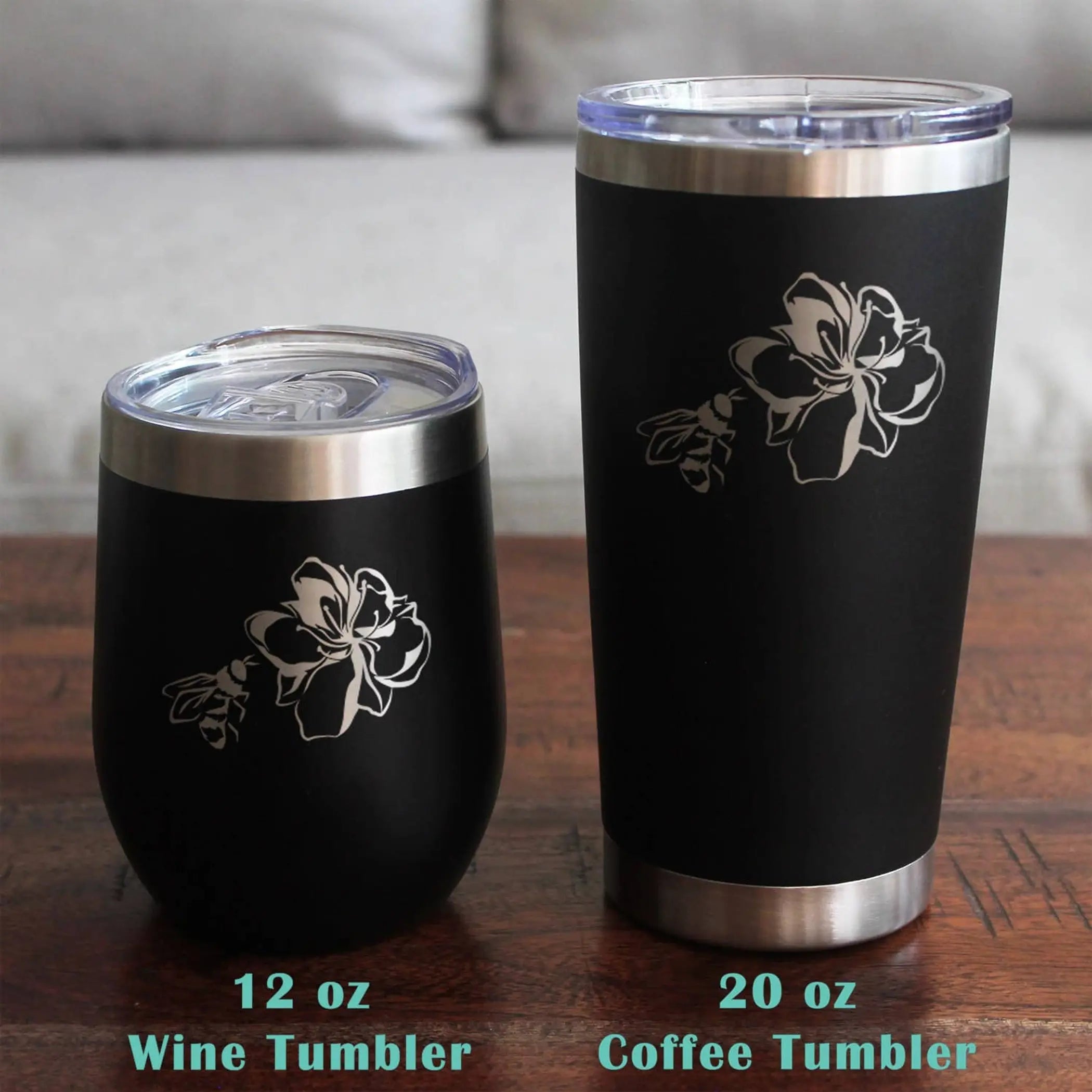 Bee Flower Insulated Travel Tumbler - Garden Gifts and Decor Bevvee