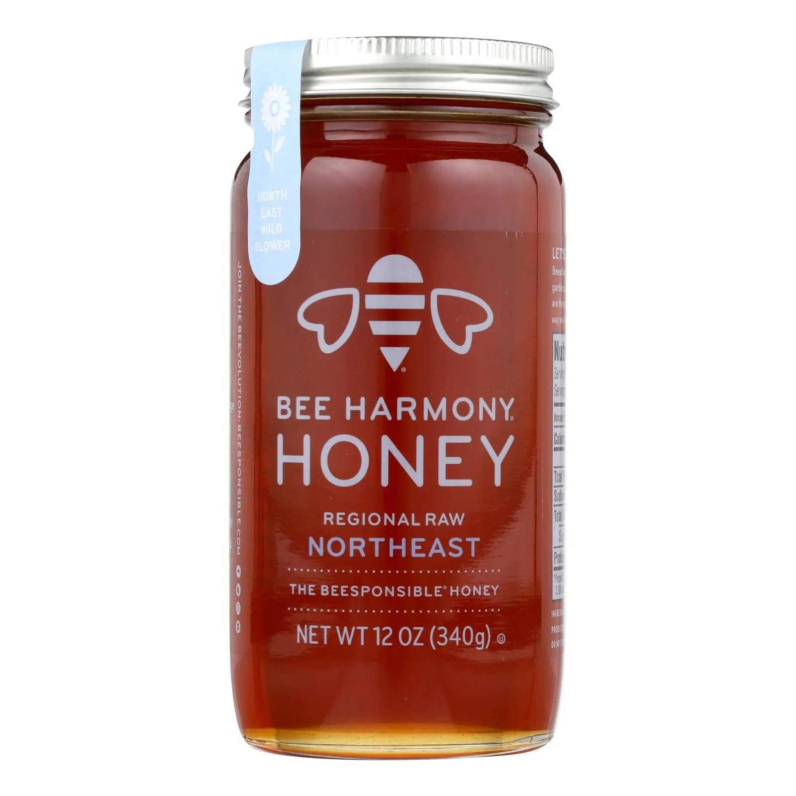 Bee Harmony - Honey - Regional Raw Northeast - Case Of 6-12 Oz. Bee Harmony