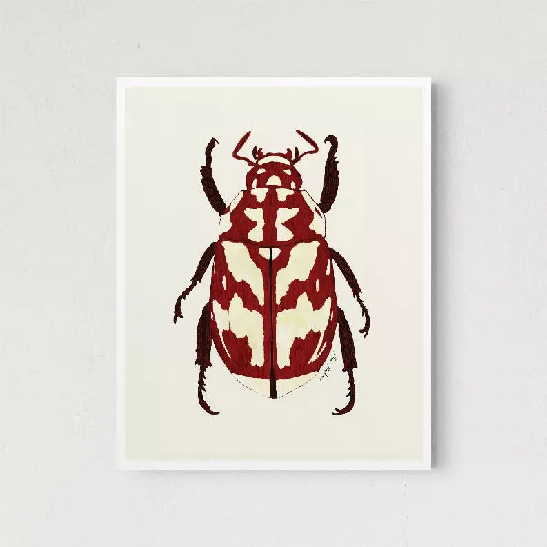 Beetle Red The Crafted Prints