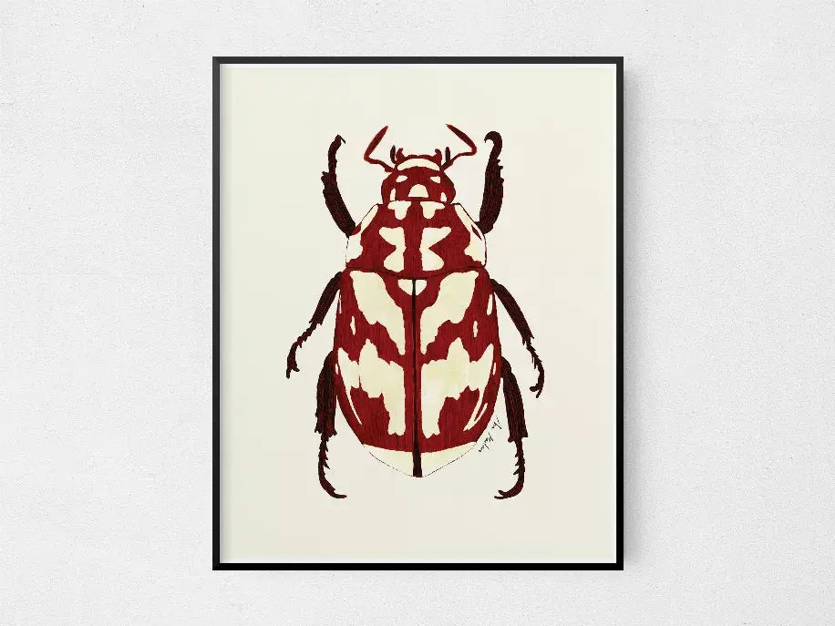 Beetle Red The Crafted Prints