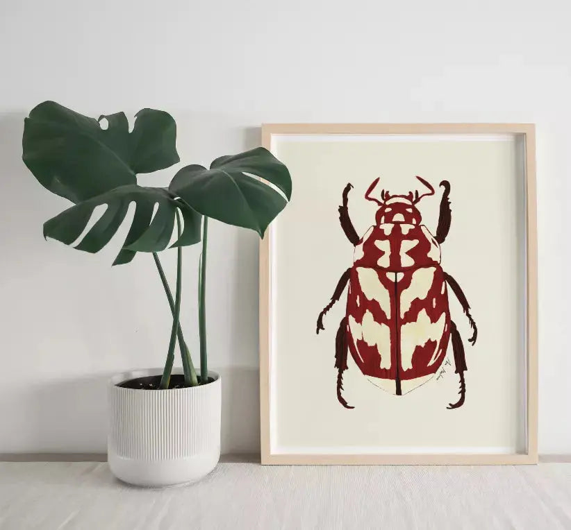 Beetle Red The Crafted Prints