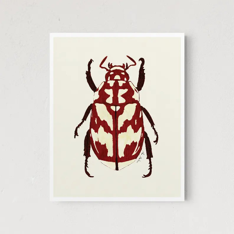 Beetle Red The Crafted Prints