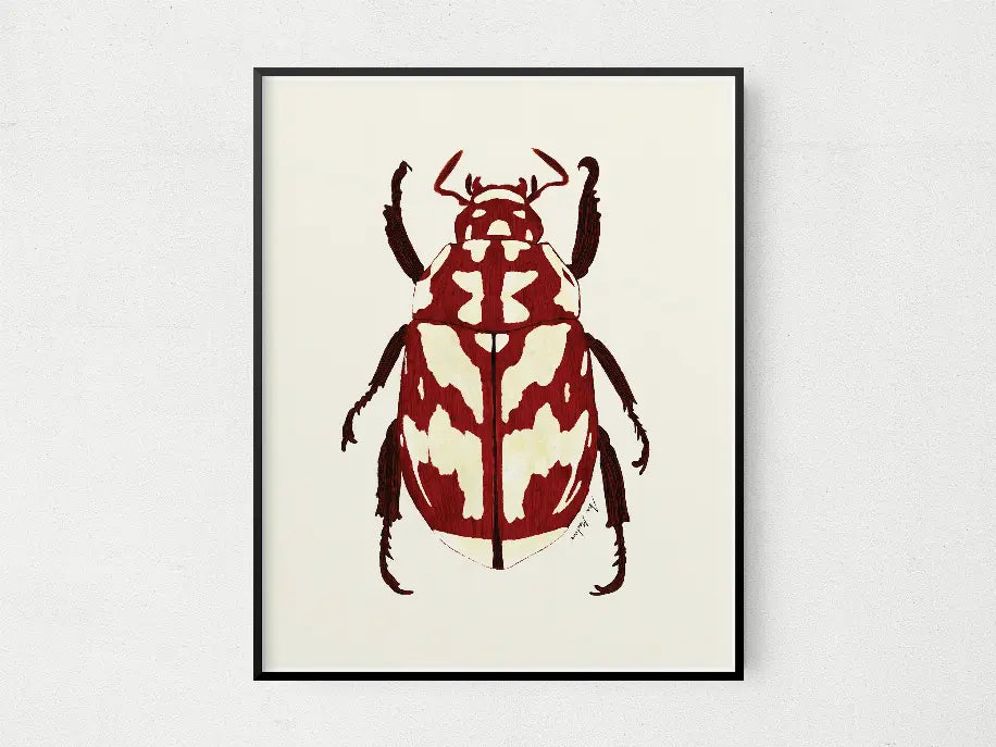 Beetle Red The Crafted Prints