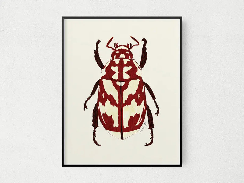 Beetle Red The Crafted Prints
