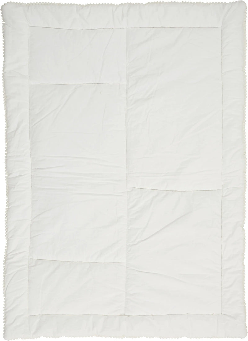 Beige Green And White Polyester Quilt Homeroots Bed & Bath