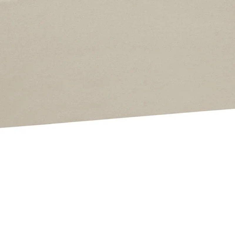 Beige Linen Blend Upholstered Arched Full Headboard With Nail Head Trim - GreatEagleInc
