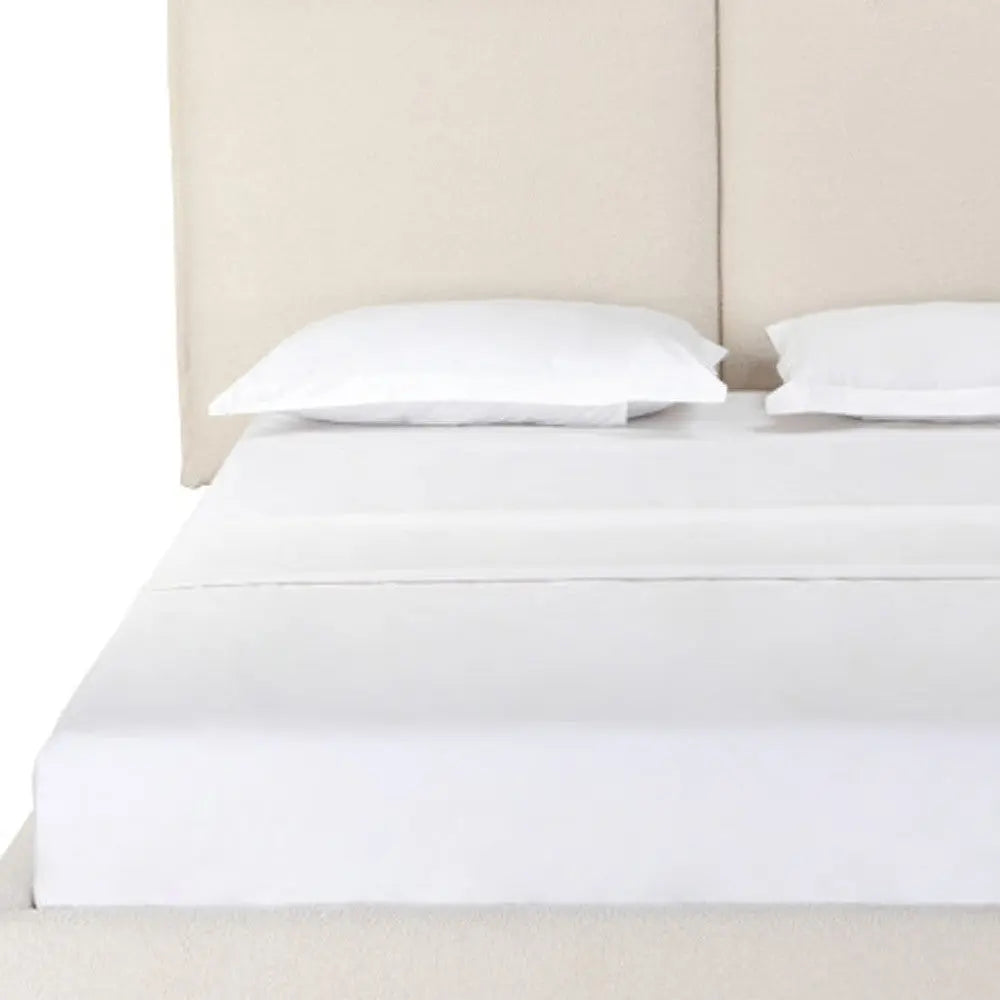 Beige Tufted Boucle Queen Bed Frame Homeroots Bed & Bath