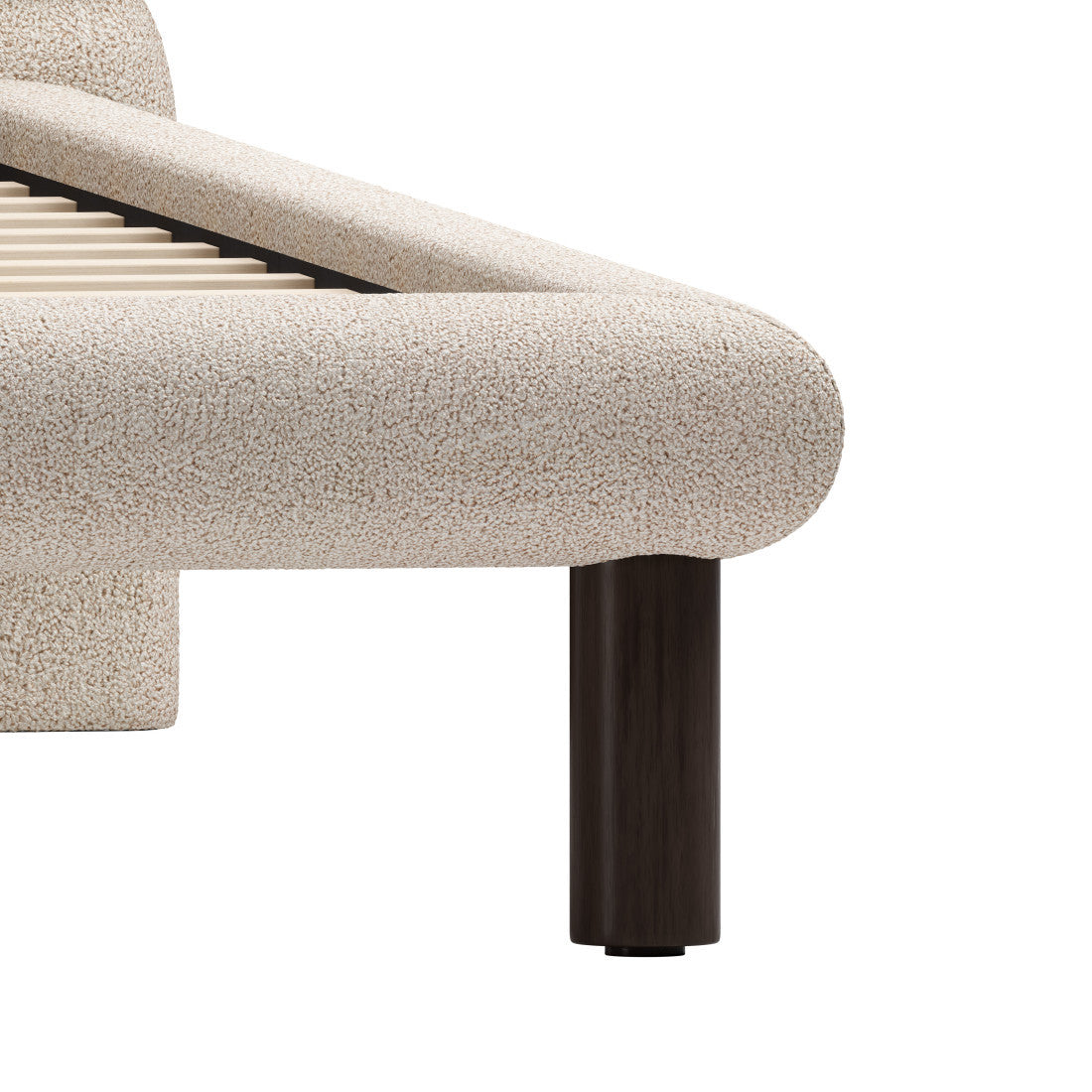 Beige Upholstered King Bed Frame Homeroots Bed & Bath