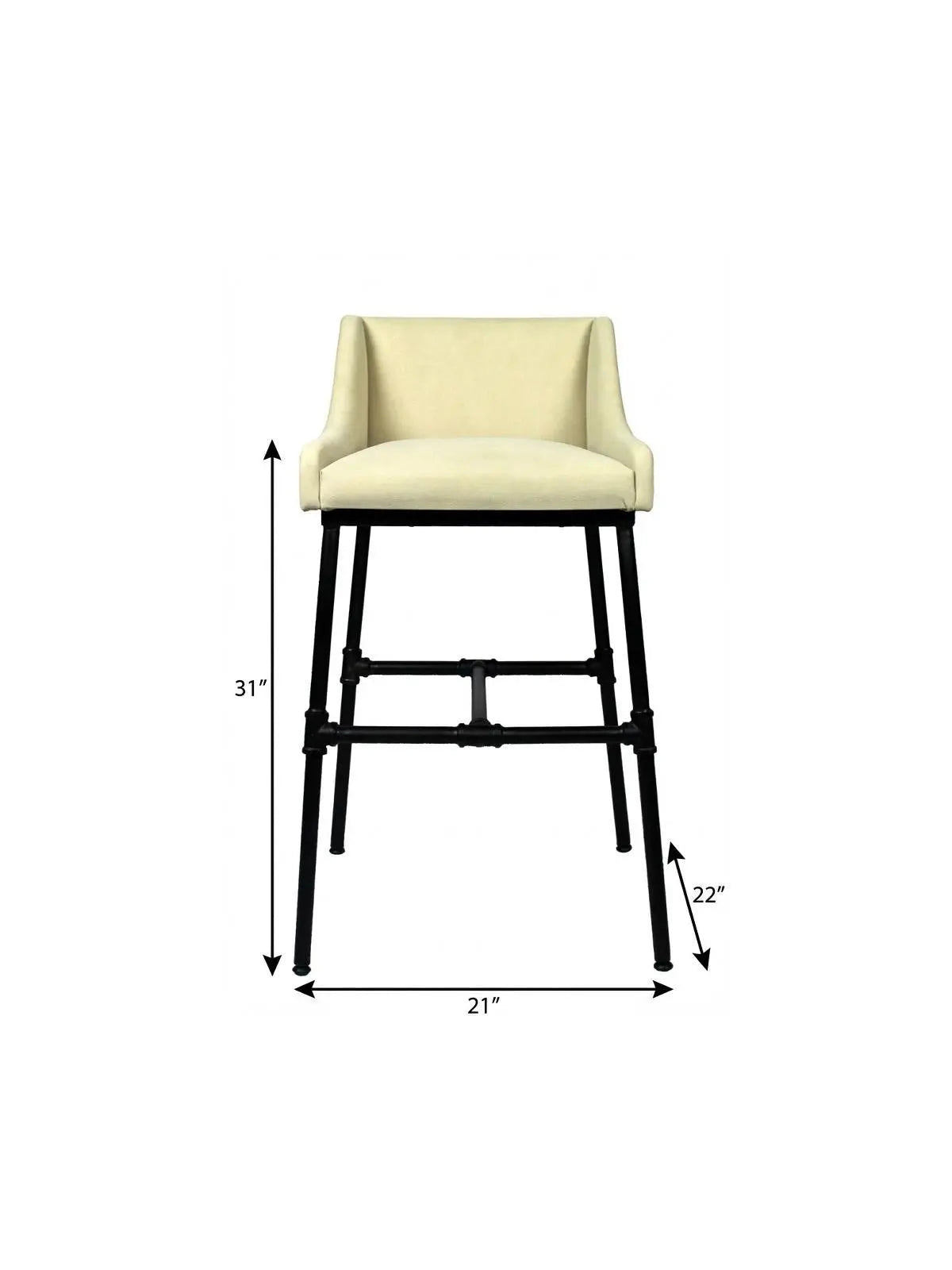 Beige and Black Linen Dining Arm Chair Homeroots Kitchen & Dining