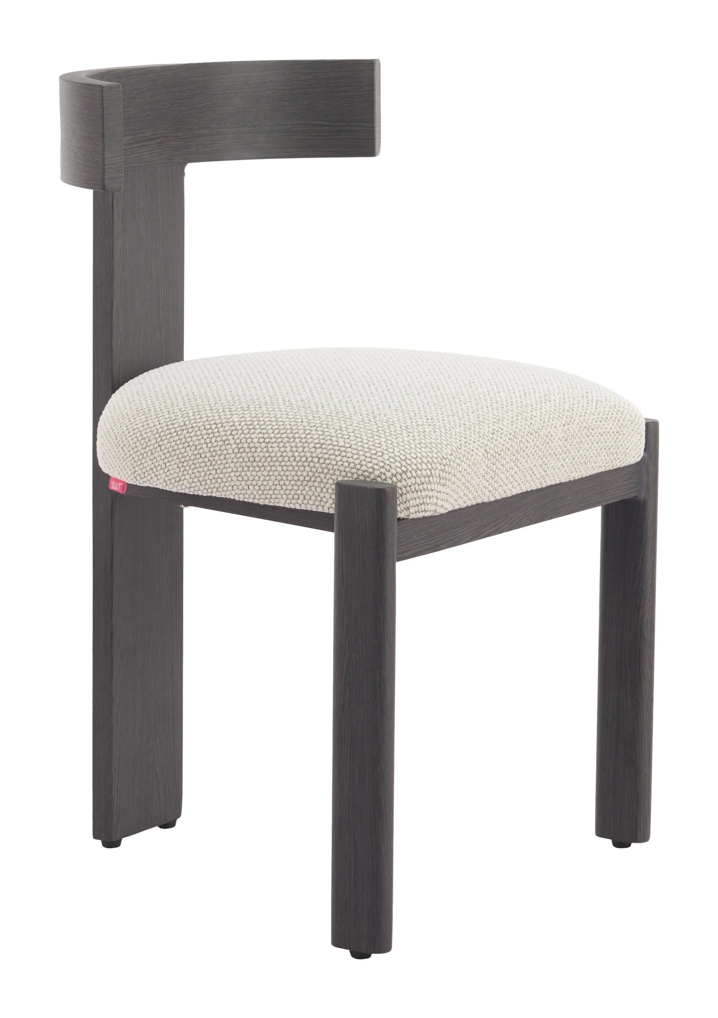 Beige and Black Upholstered Olefin And Aluminum Open Back Dining Side Chair Homeroots