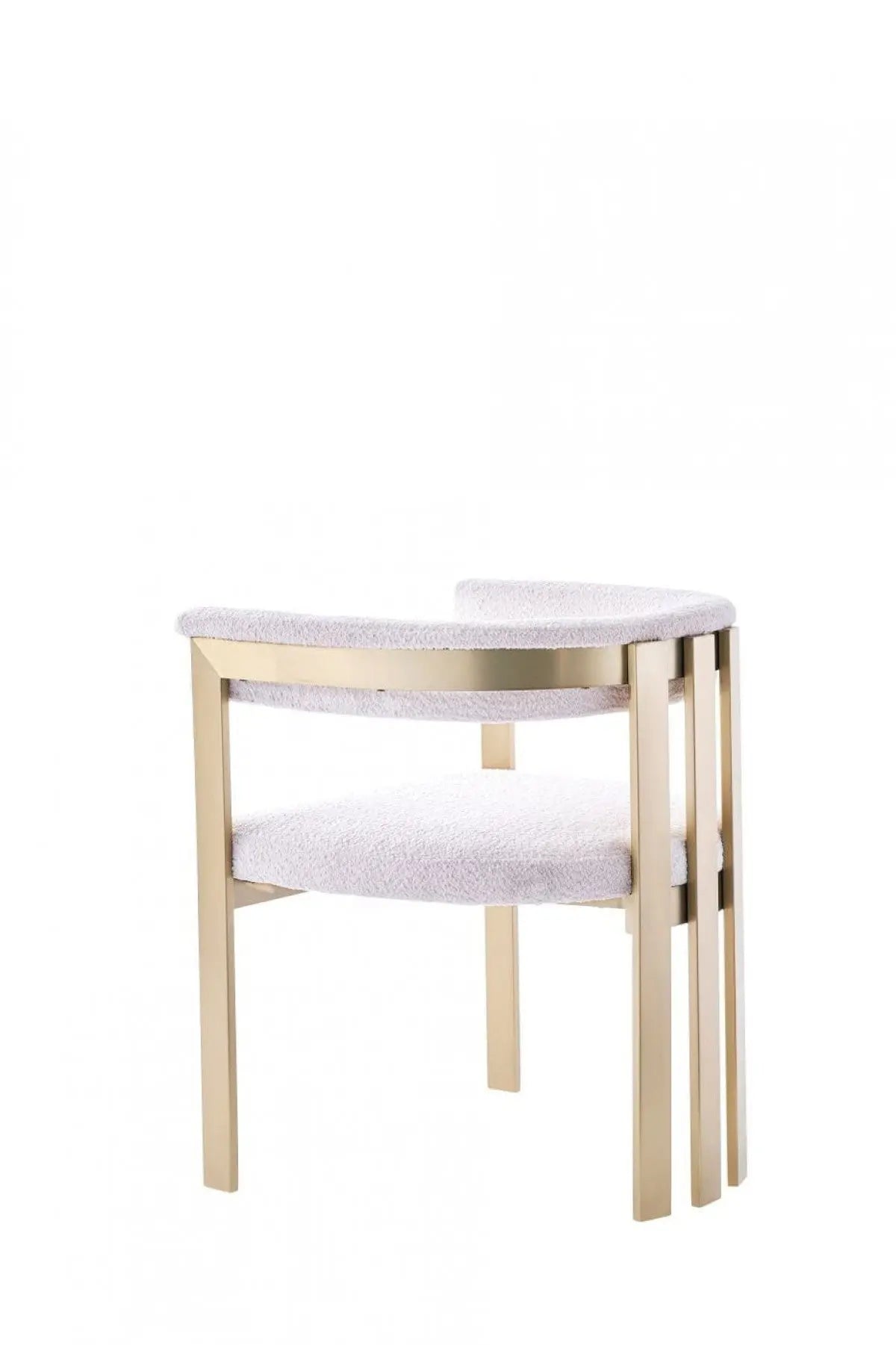 Beige and Gold Upholstered Velvet Slat Back Dining Arm Chair Homeroots Kitchen & Dining