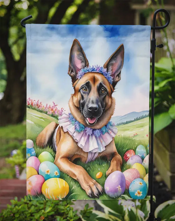 Belgian Malinois Easter Egg Hunt Garden Flag Caroline's Treasures