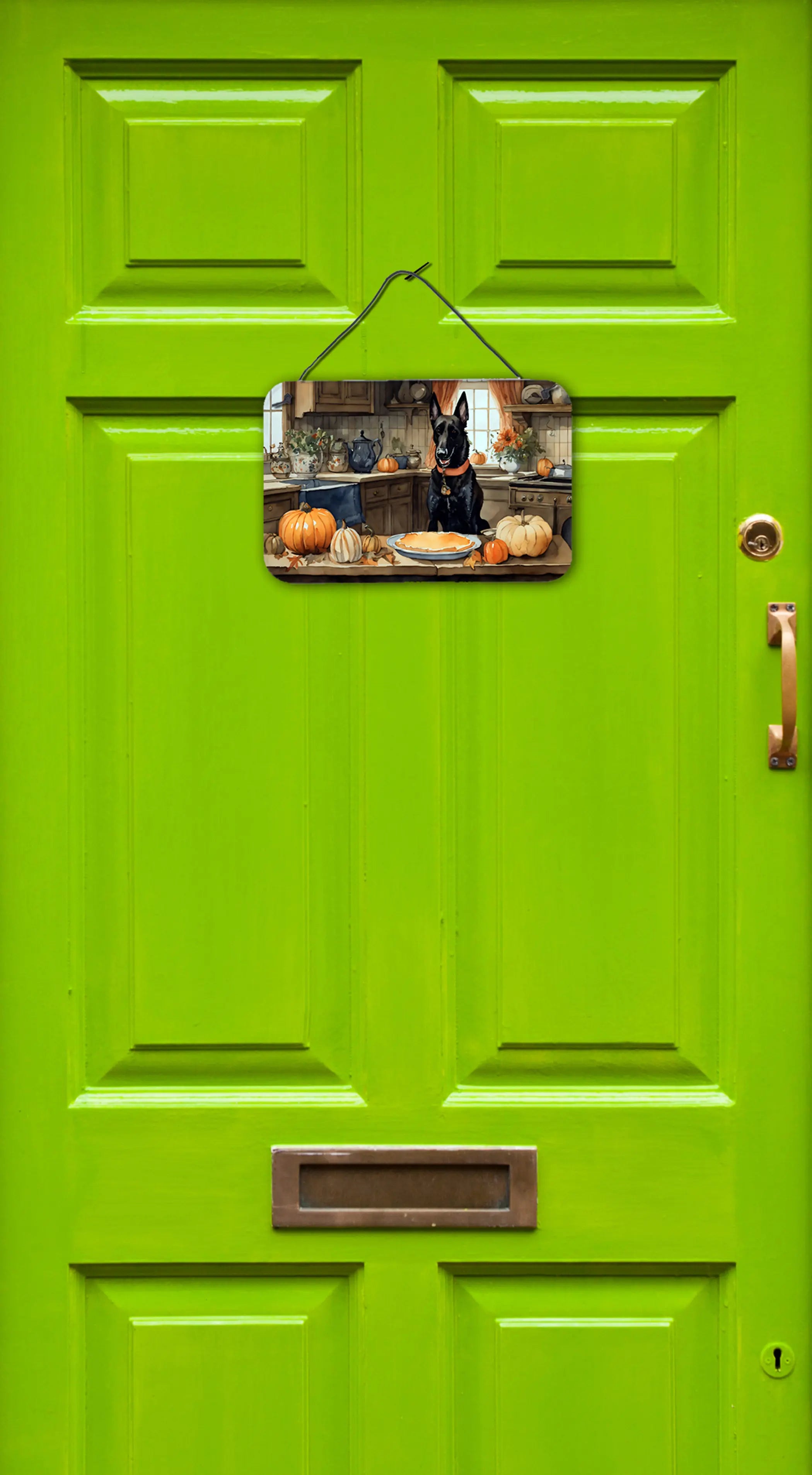 Belgian Malinois Fall Kitchen Pumpkins Wall or Door Hanging Prints Caroline's Treasures