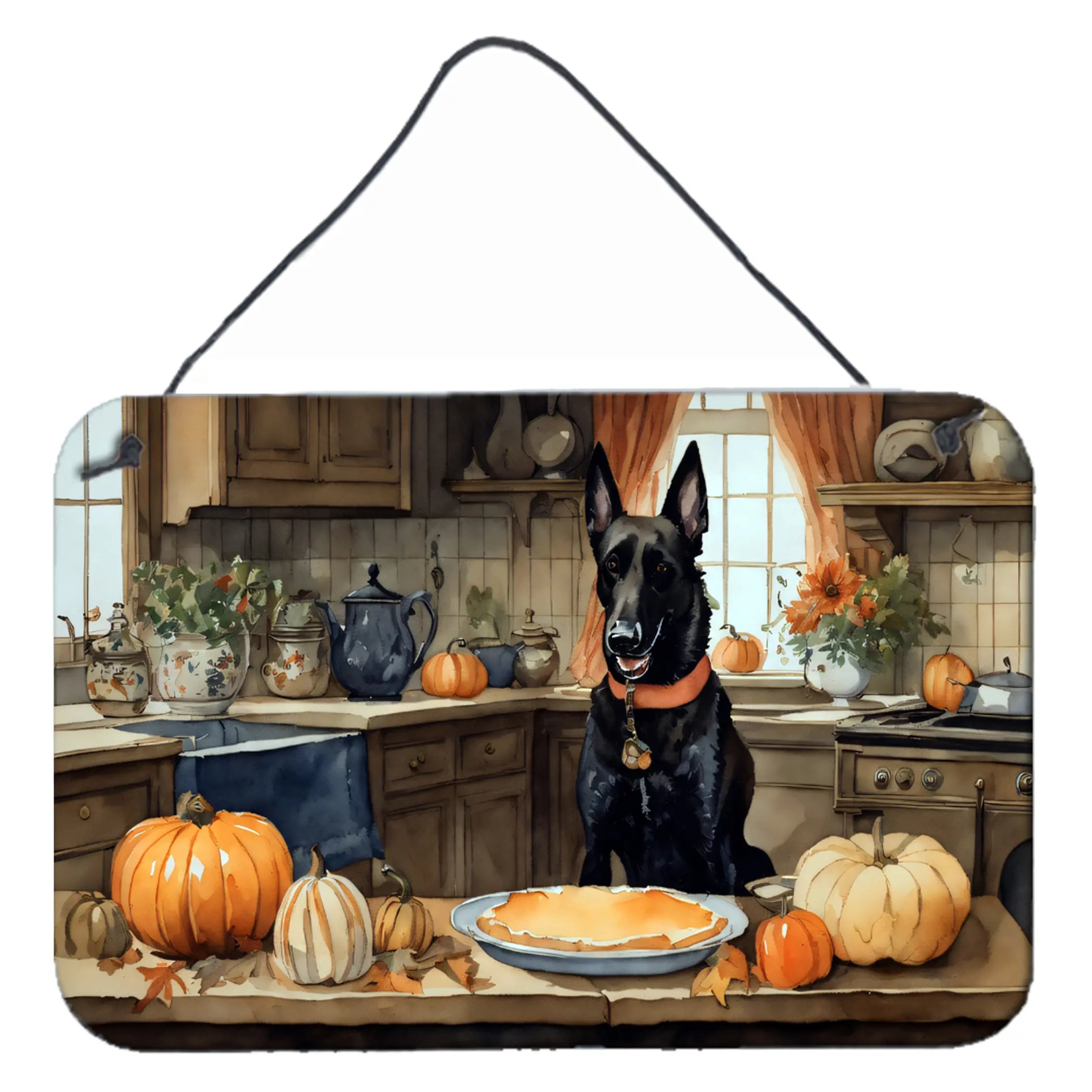 Belgian Malinois Fall Kitchen Pumpkins Wall or Door Hanging Prints Caroline's Treasures