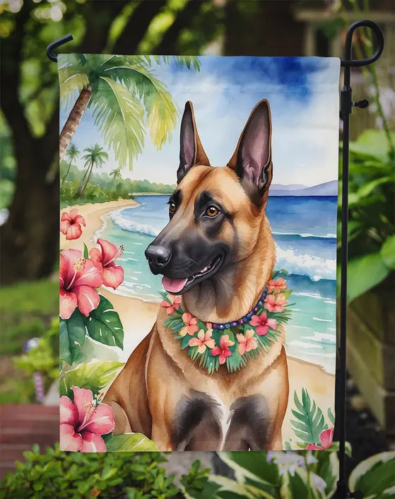 Belgian Malinois Luau Garden Flag Caroline's Treasures