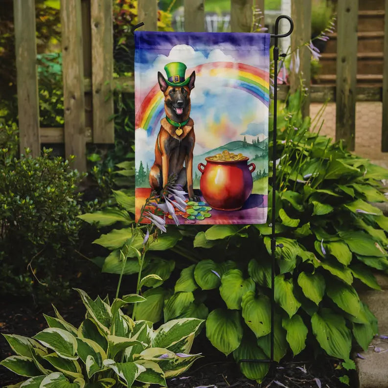 Belgian Malinois St Patrick's Day Garden Flag Caroline's Treasures