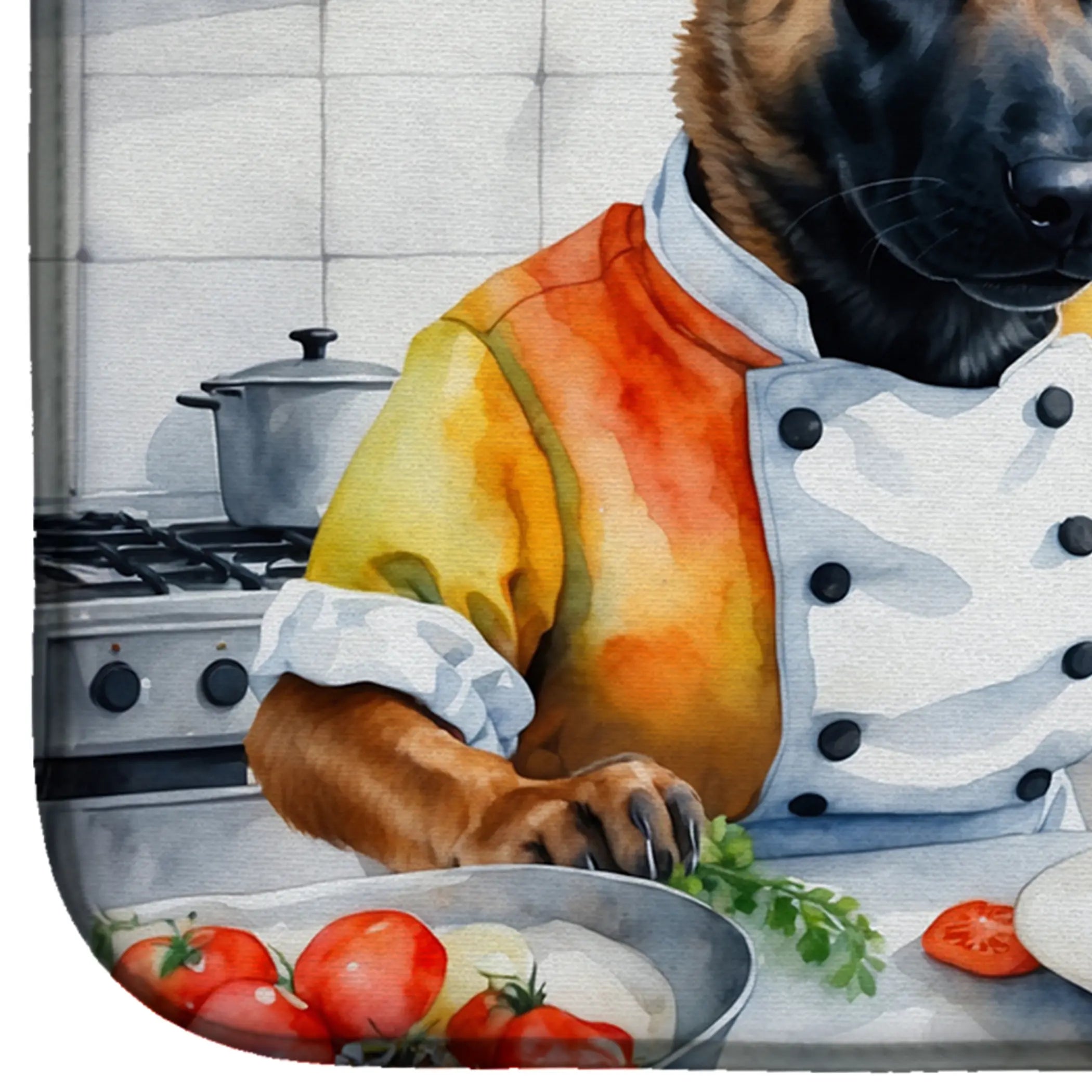 Belgian Malinois The Chef Dish Drying Mat Caroline's Treasures