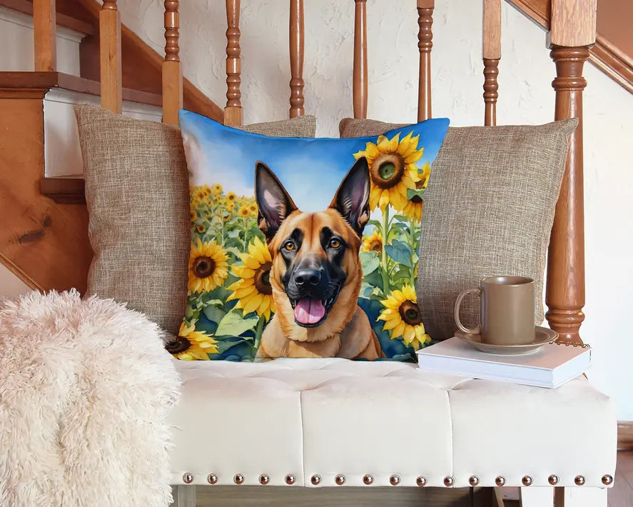 Belgian Malinois in Sunflowers Pair of Pot Holders Caroline's Treasures