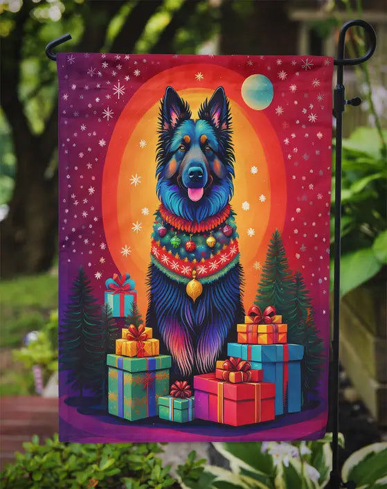Belgian Sheepdog Holiday Christmas Garden Flag Caroline's Treasures