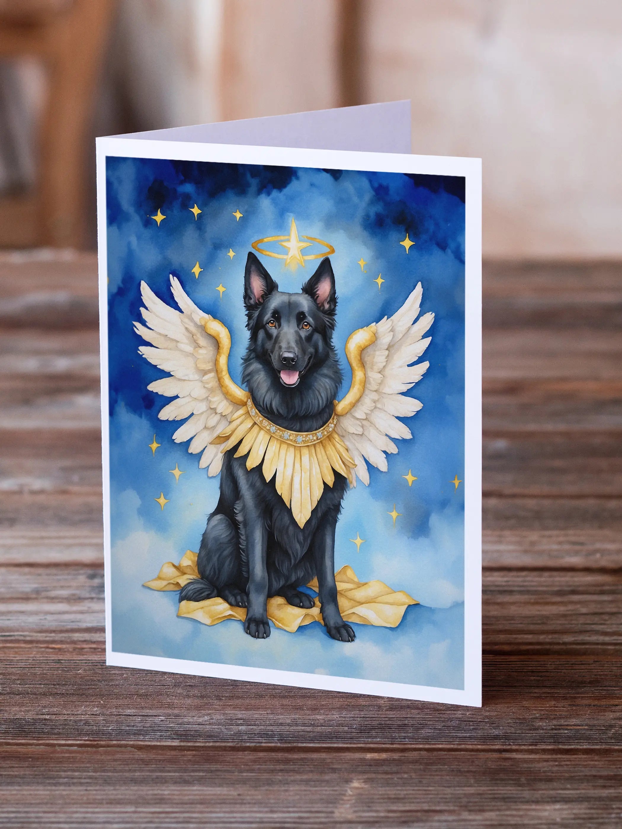 Belgian Sheepdog My Angel Greeting Cards Pack of 8 Caroline's Treasures