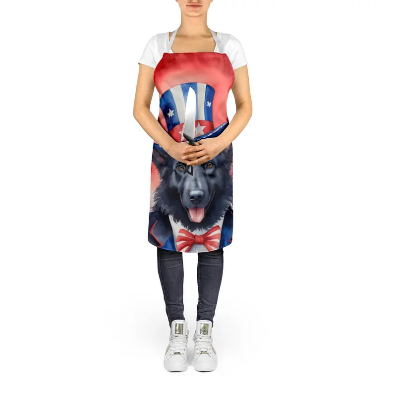 Belgian Sheepdog Patriotic American Apron Caroline's Treasures