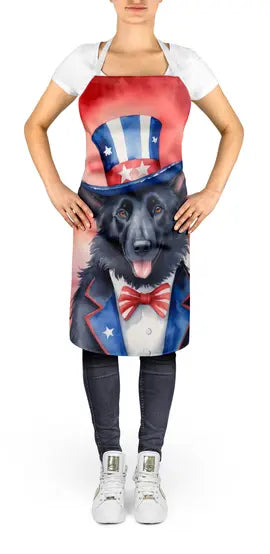 Belgian Sheepdog Patriotic American Apron Caroline's Treasures
