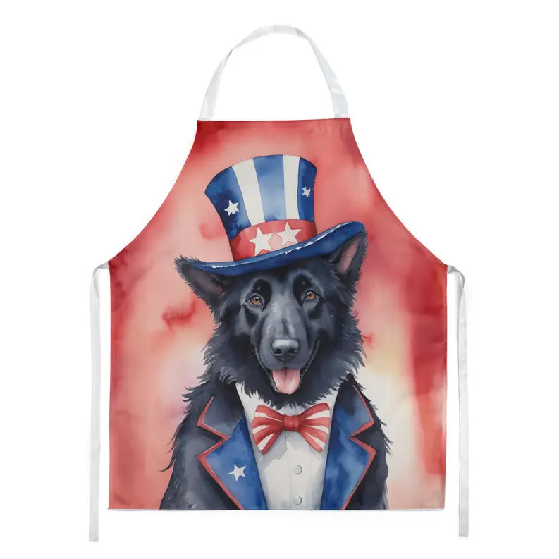 Belgian Sheepdog Patriotic American Apron Caroline's Treasures