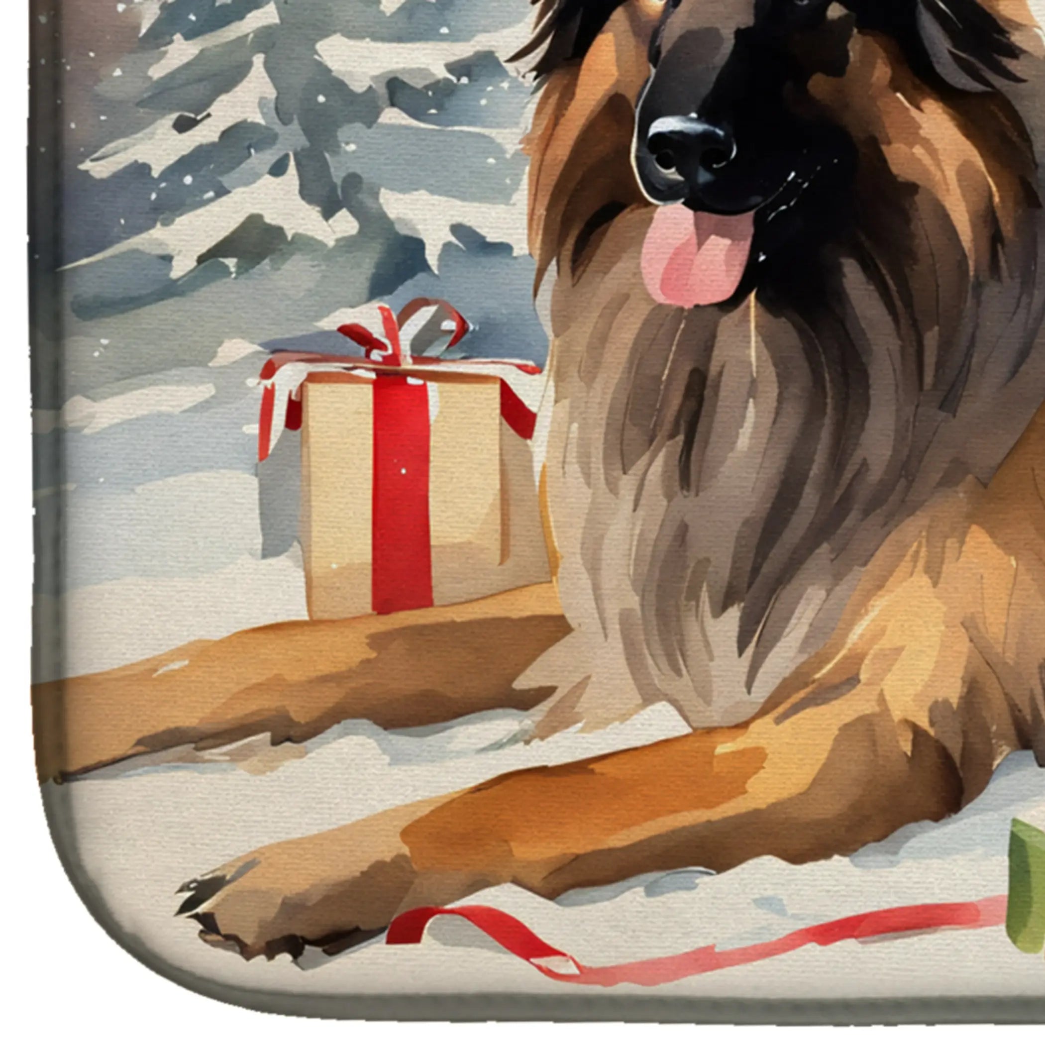 Belgian Tervuren Cozy Christmas Dish Drying Mat Caroline's Treasures