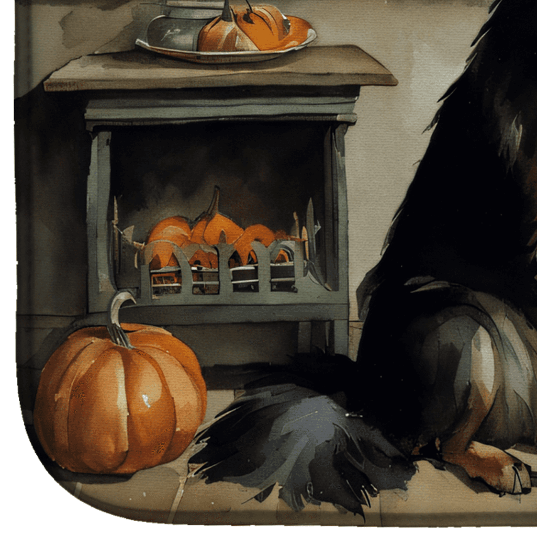 Belgian Tervuren Fall Kitchen Pumpkins Dish Drying Mat Caroline's Treasures