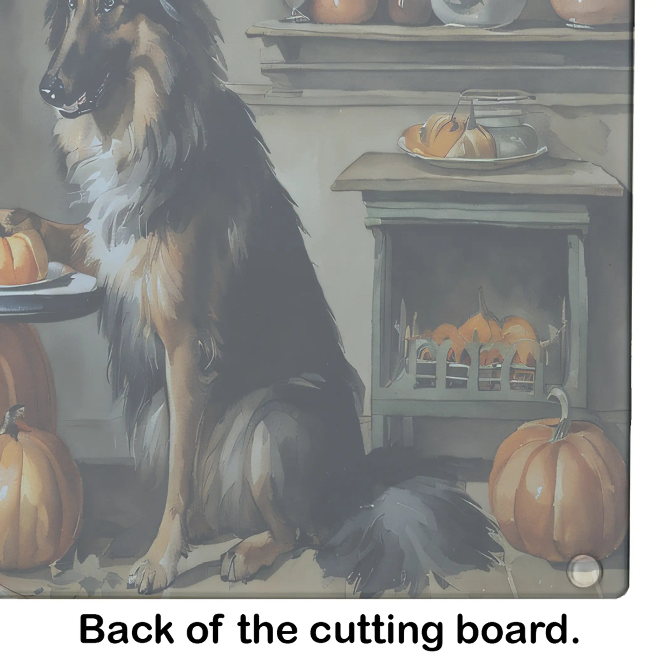 Belgian Tervuren Fall Kitchen Pumpkins Glass Cutting Board Caroline's Treasures