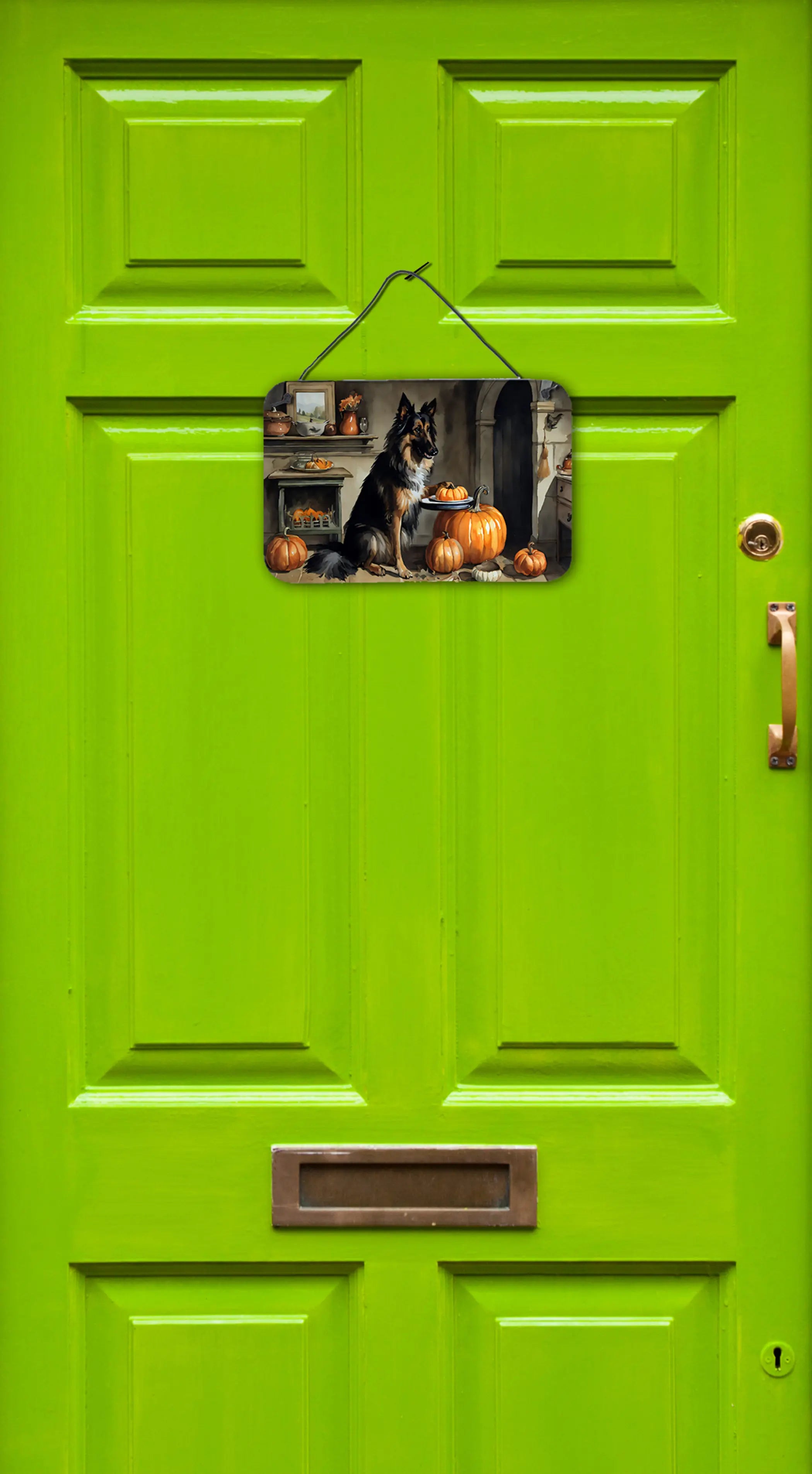 Belgian Tervuren Fall Kitchen Pumpkins Wall or Door Hanging Prints Caroline's Treasures