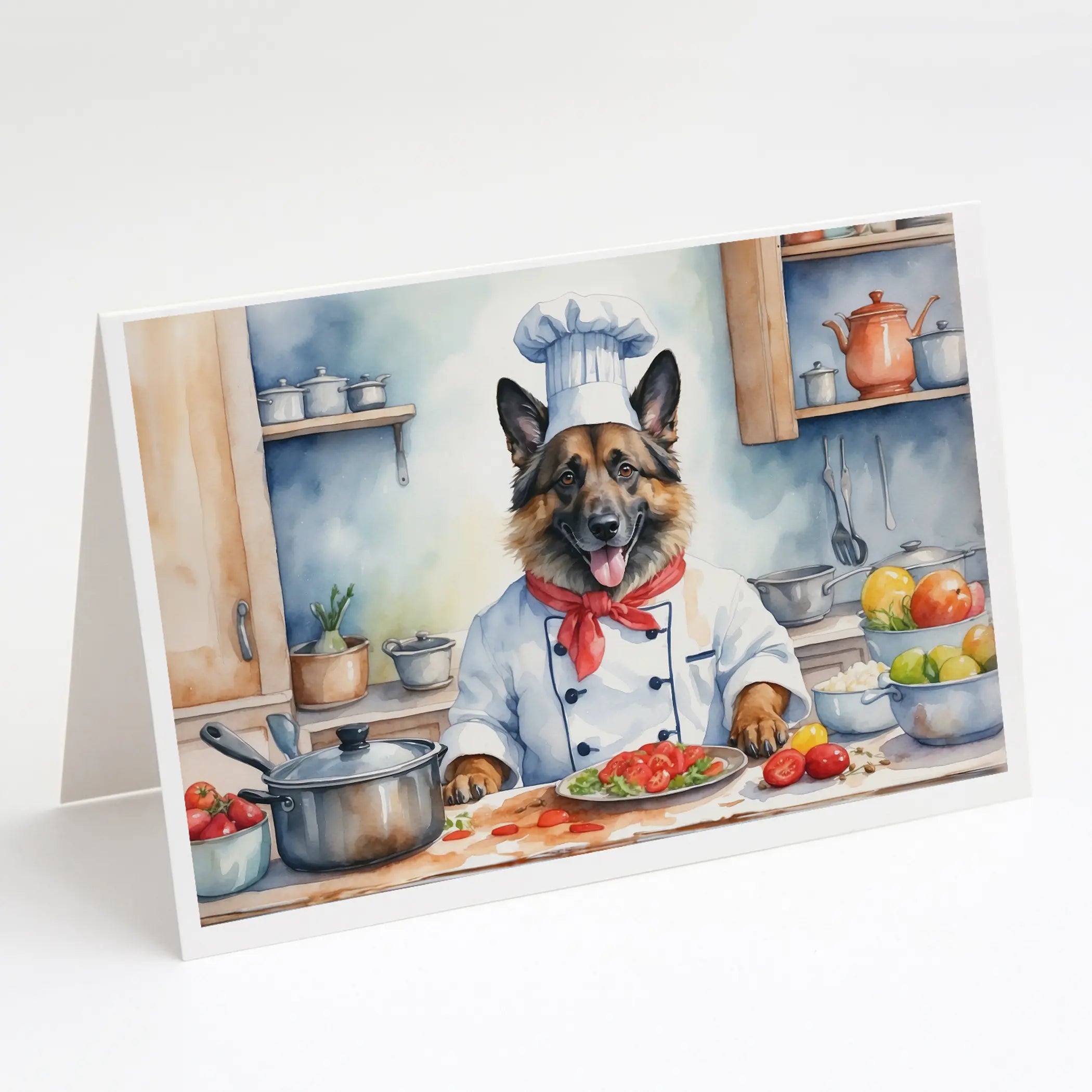 Belgian Tervuren The Chef Greeting Cards Pack of 8 Caroline's Treasures