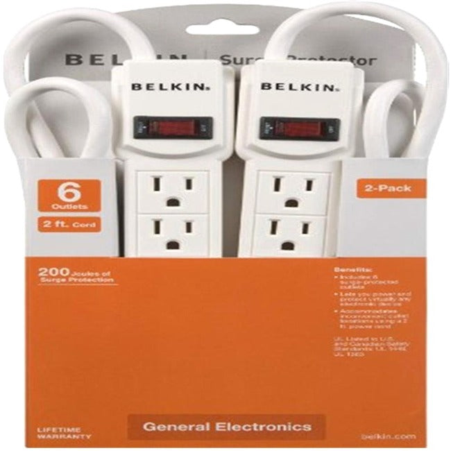 Belkin F5C048-2 6-Outlets Surge Suppressor - GreatEagleInc